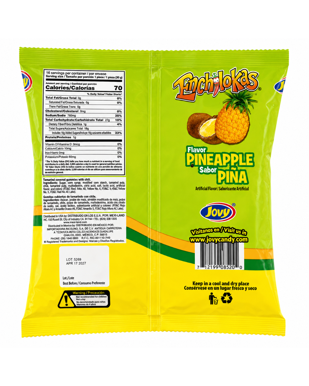 Enchilokas Pineapple | 1.5 lb bag