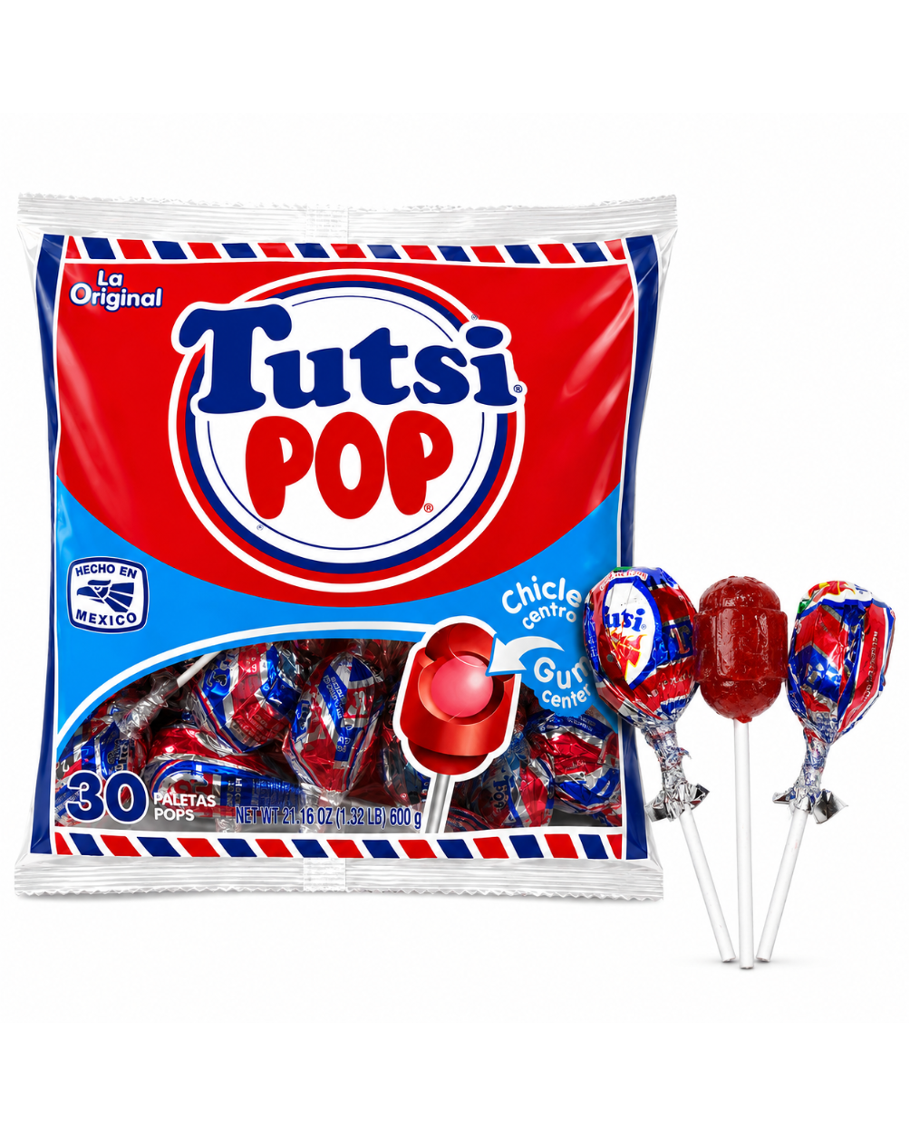 Tutsi Pop with Gum Center | 30 pieces
