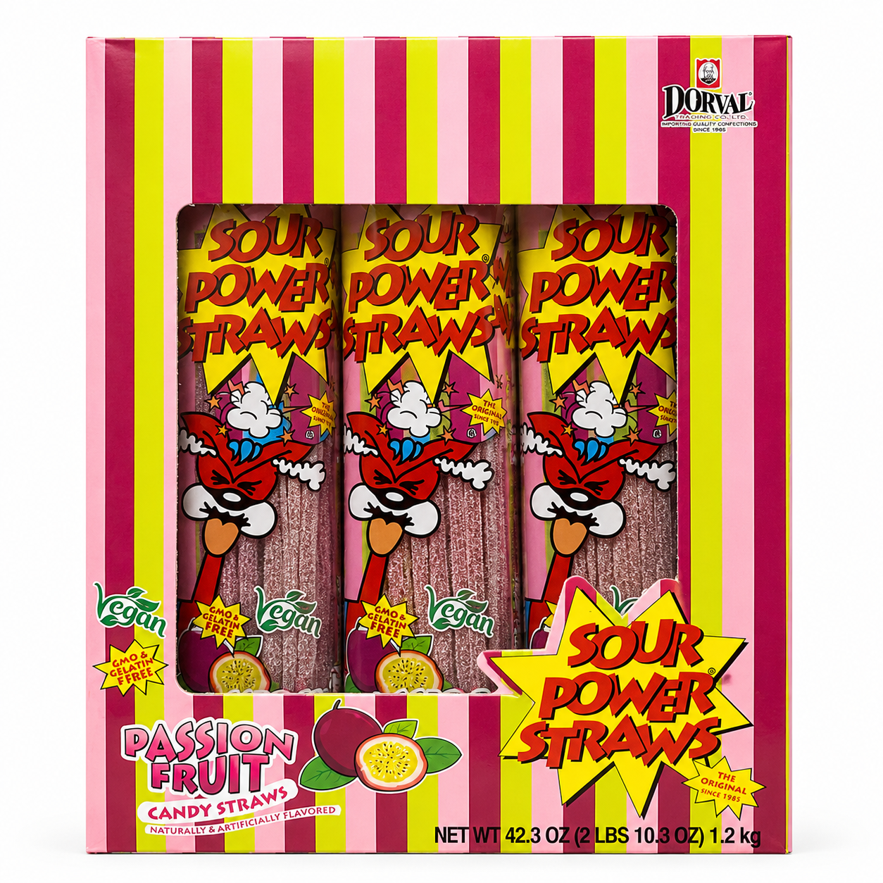 Sour Power Straws | 24 individual packages Passion Fruit