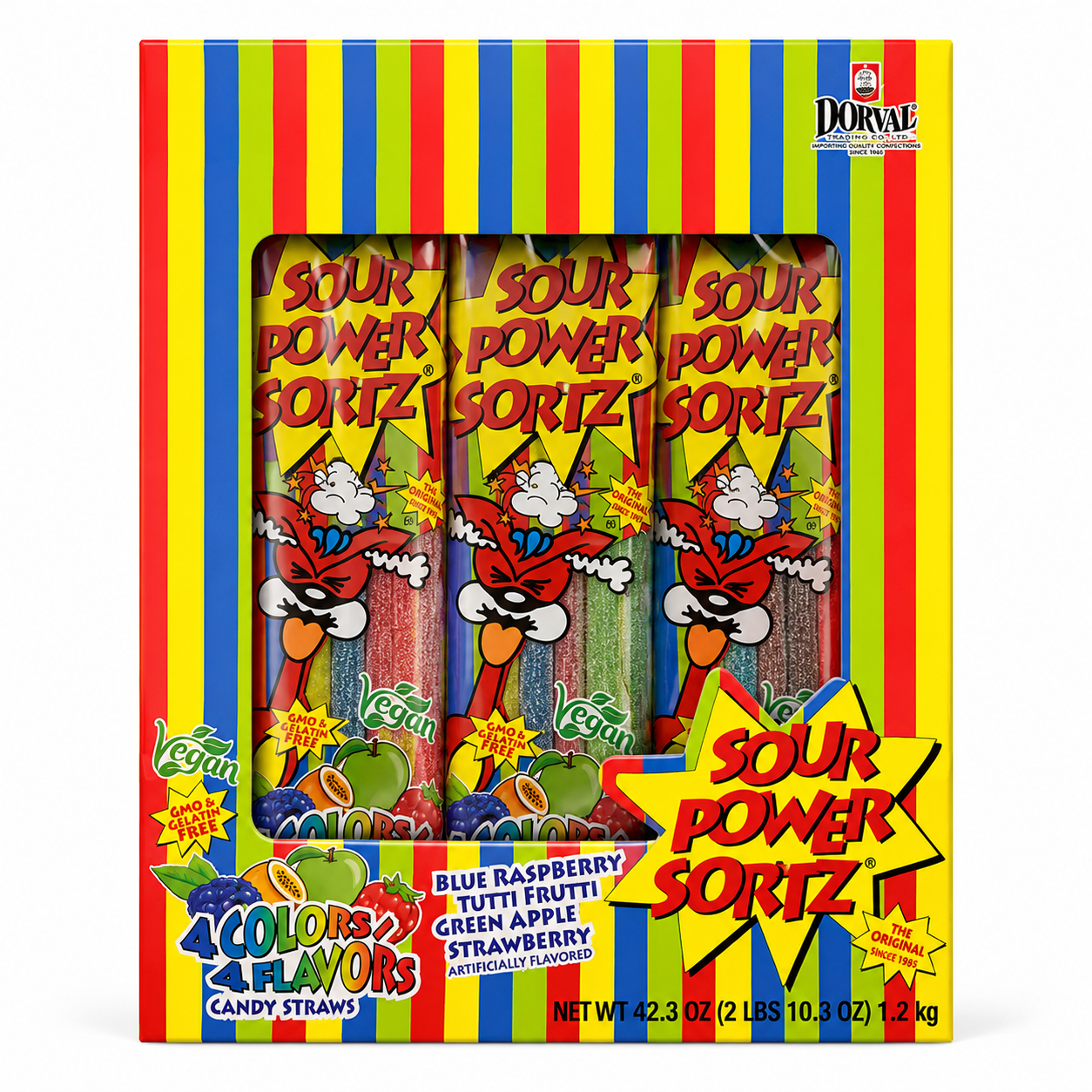 Sour Power Straws | 24 individual packages 4 Flavors