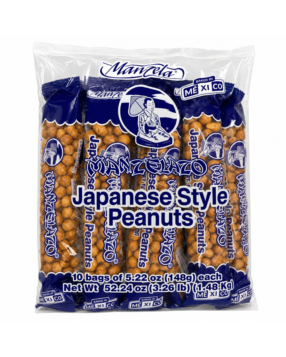 Manzela 10 Bags Pack (5.22oz each) | Japanese Style Peanuts