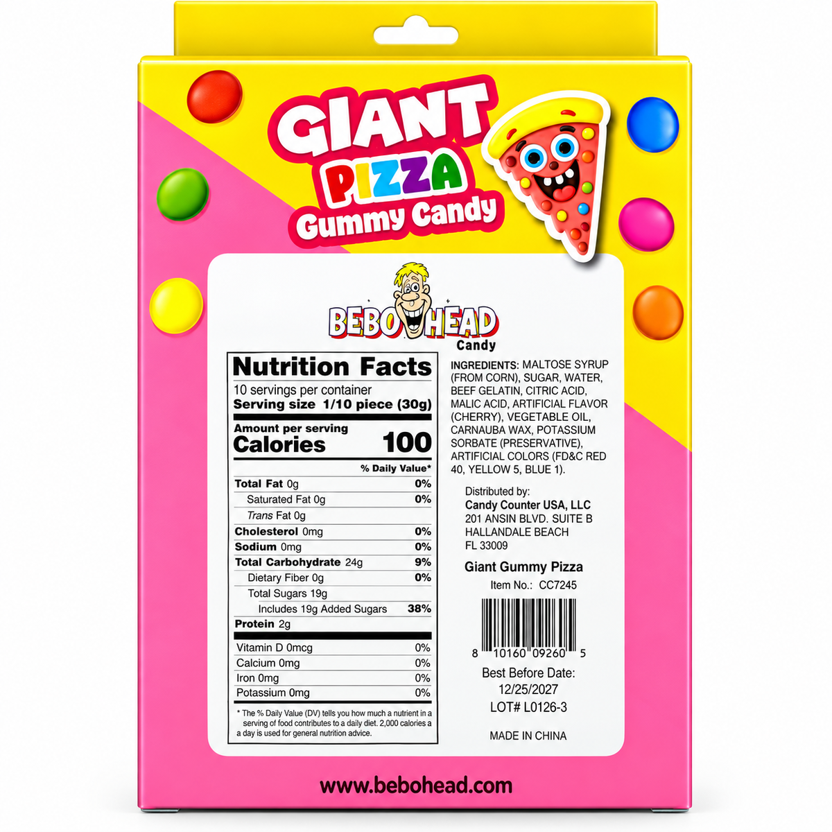 Giant Pizza Shaped Gummy | Super size Pizza Shaped Gummy