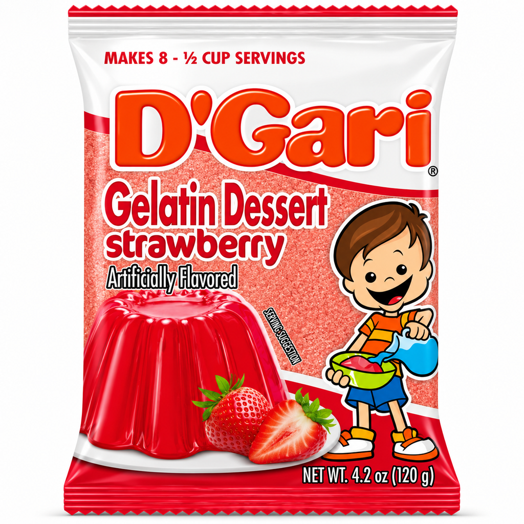 D'Gari Strawberry Gelatin Powder | 120g packet