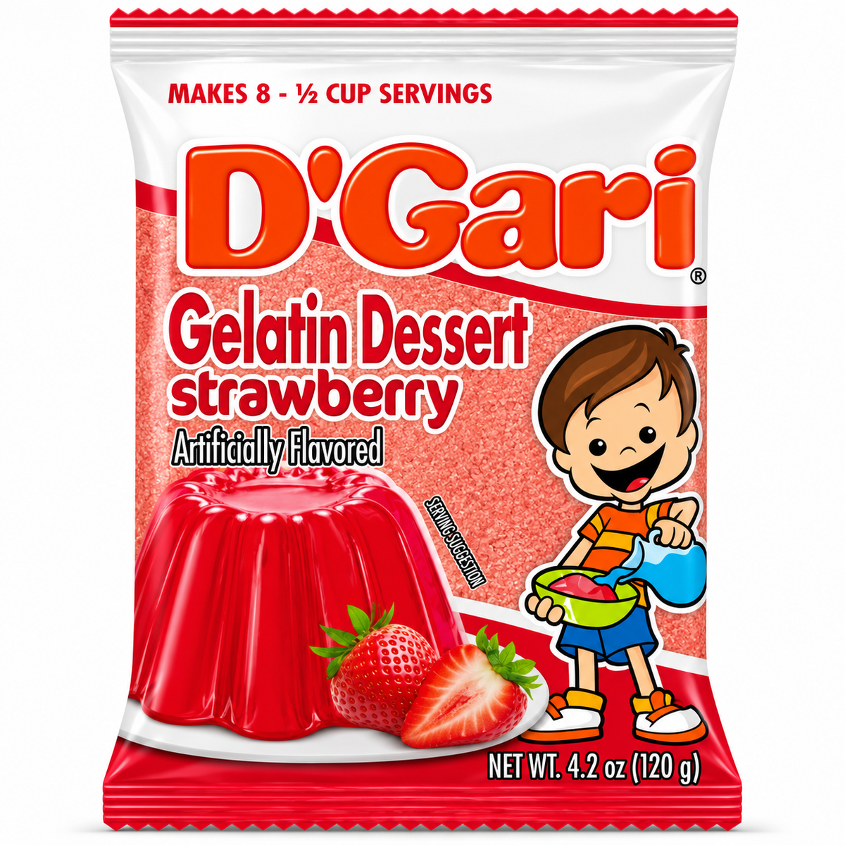 D'Gari Strawberry Gelatin Powder | 120g packet