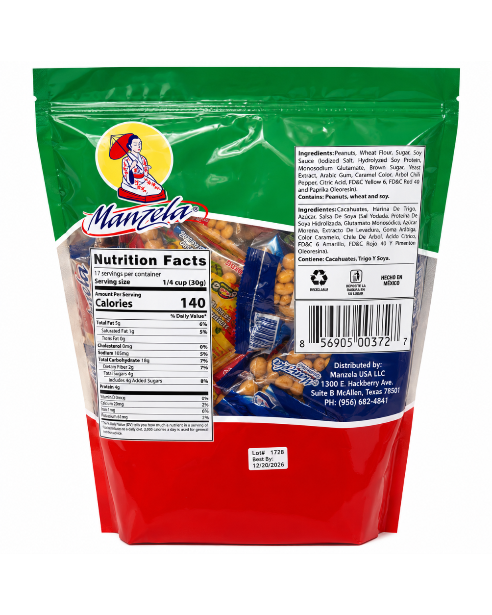 Manzela Japanese Style Peanuts w/ Botanera Packet| 20 pieces bag
