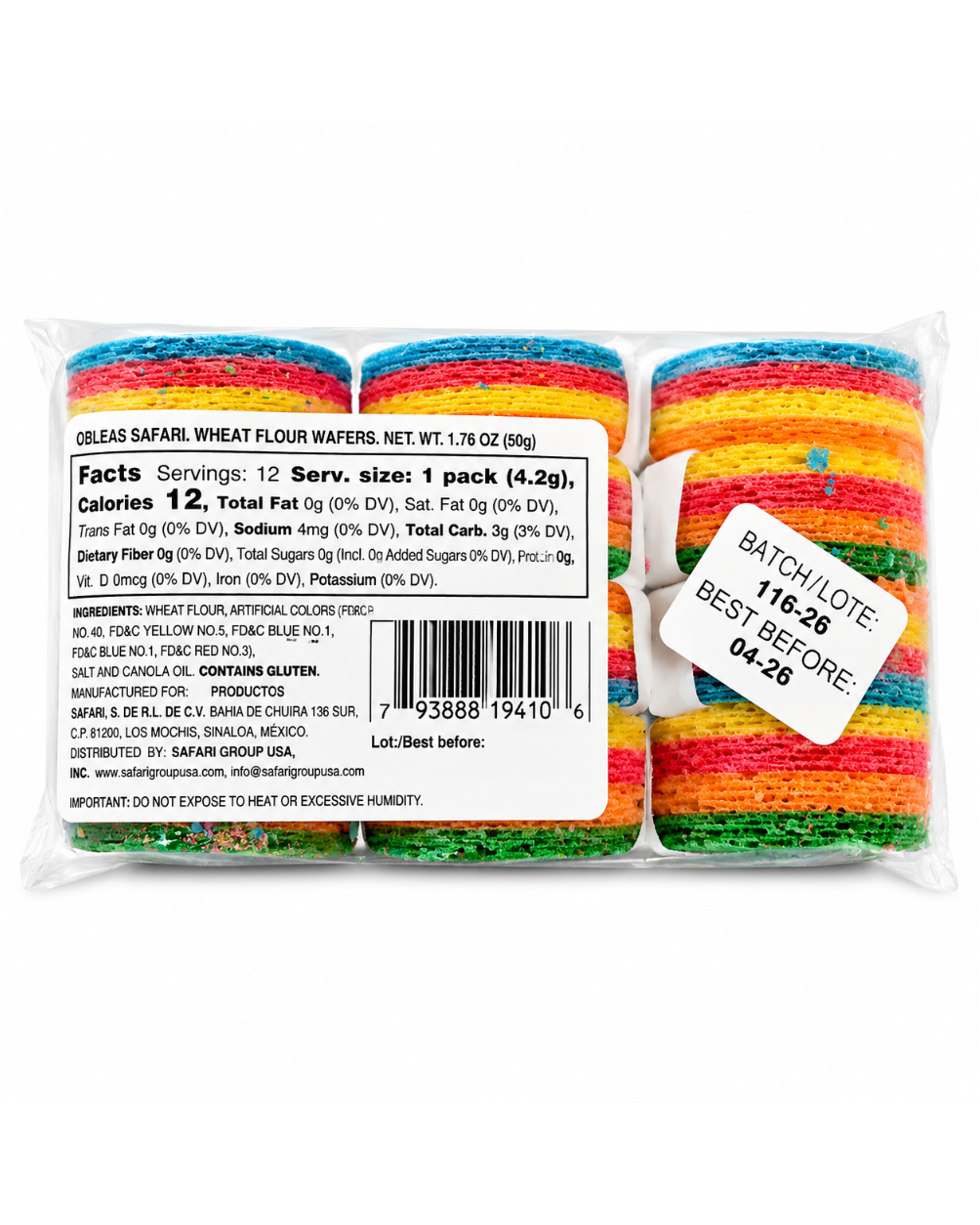 Mini Obleas Safari | 12 wafer packs