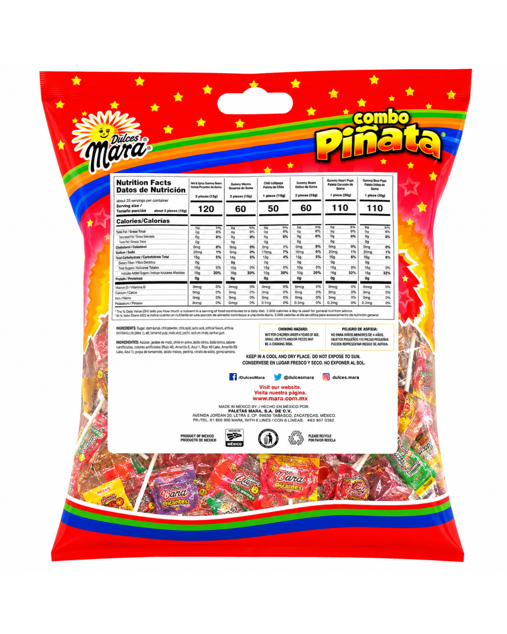 Combo Pinata con Chile | 4.5 lbs Bag