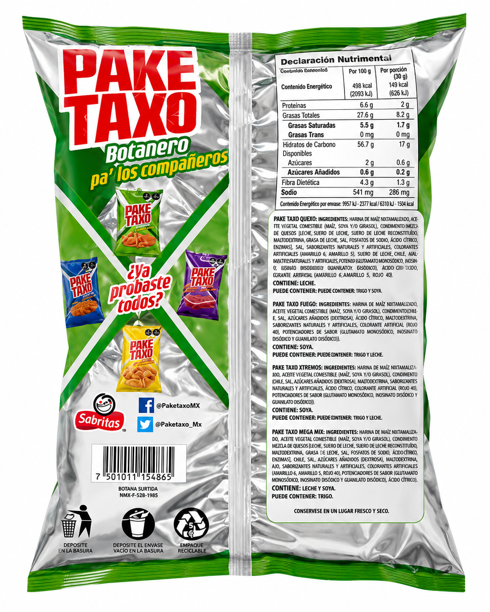 Pake taxo Botanero | Green Bag