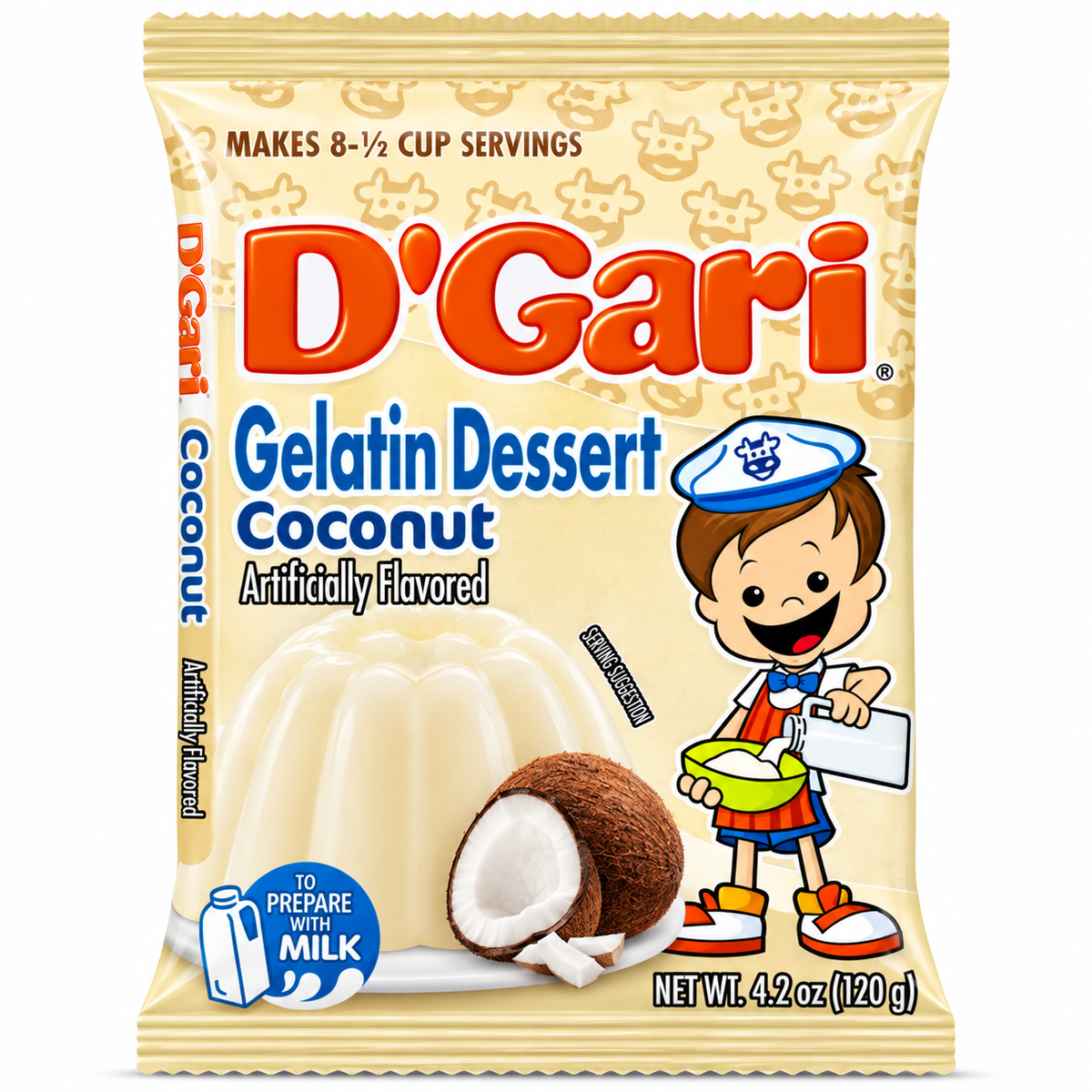 D'Gari Coconut Flavored Gelatin Powder | 120g Packet
