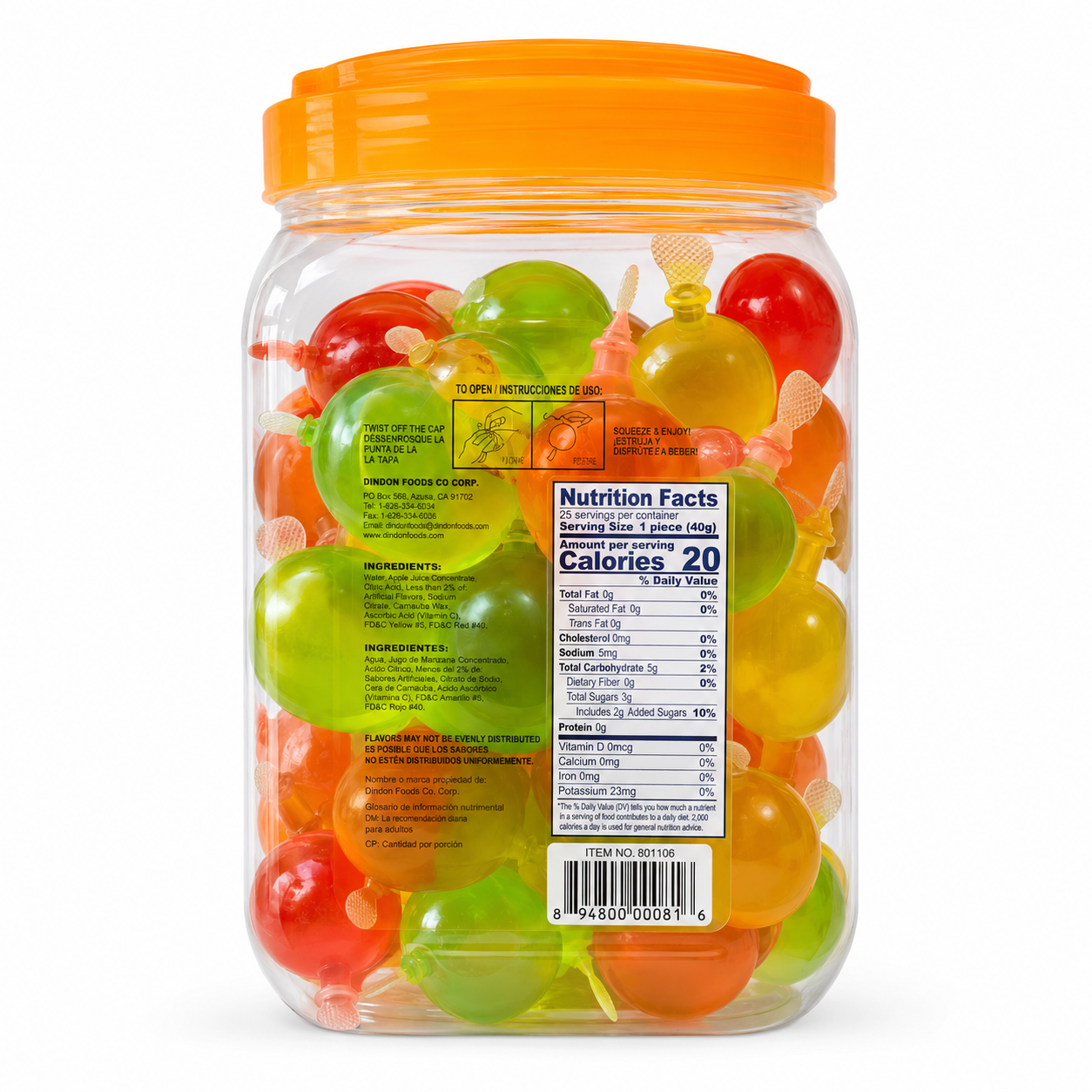Fruity's Jelly Bites Popping Jellies Assorted Flavors | 25 piece