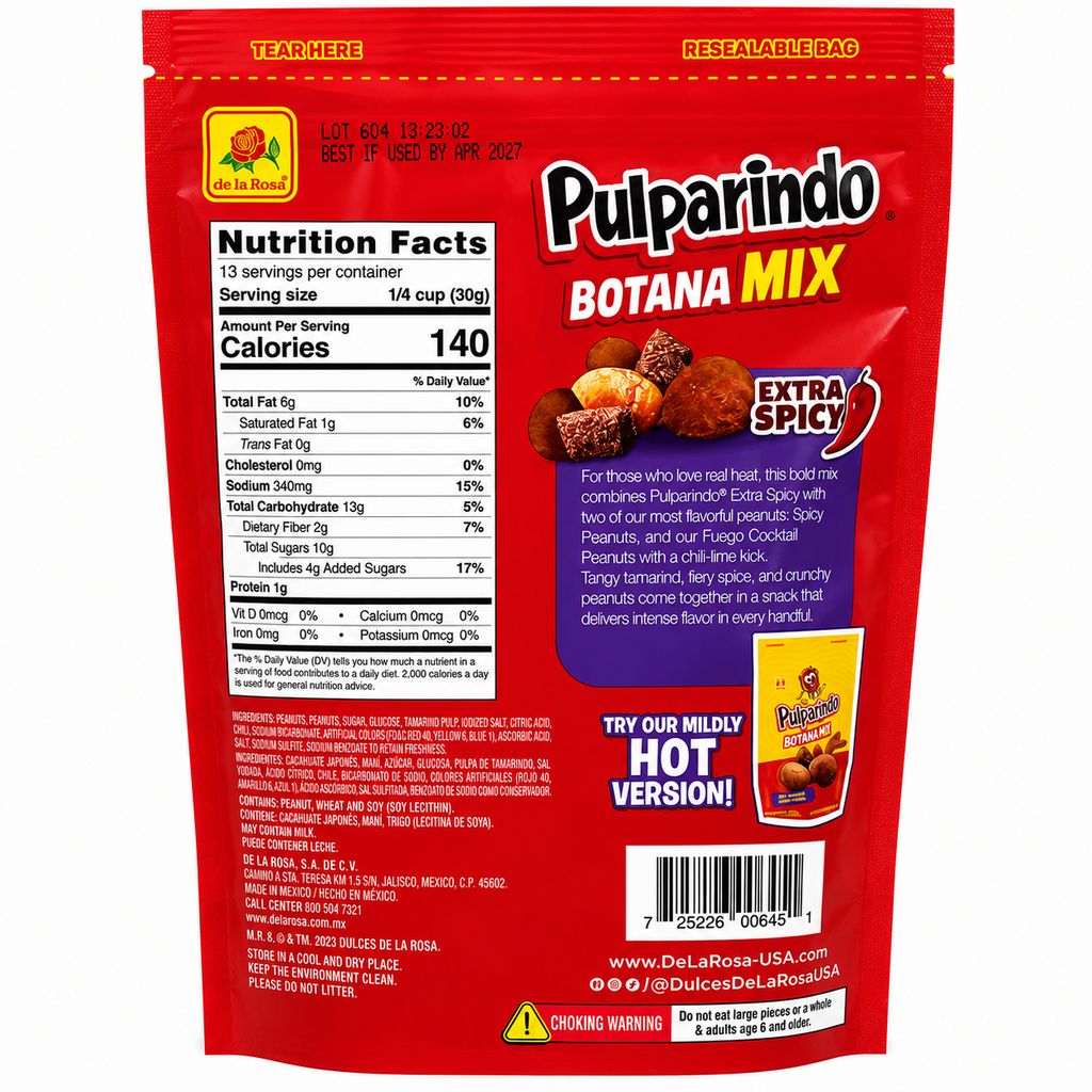 Pulparindo Botana Mix Extra Spicy | 400g