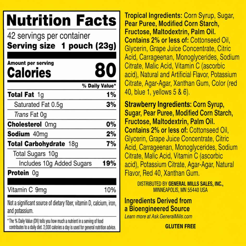 Gushers Fruit Flavored Snacks Tropical and Strawberry Variety Pack | 42 pouches