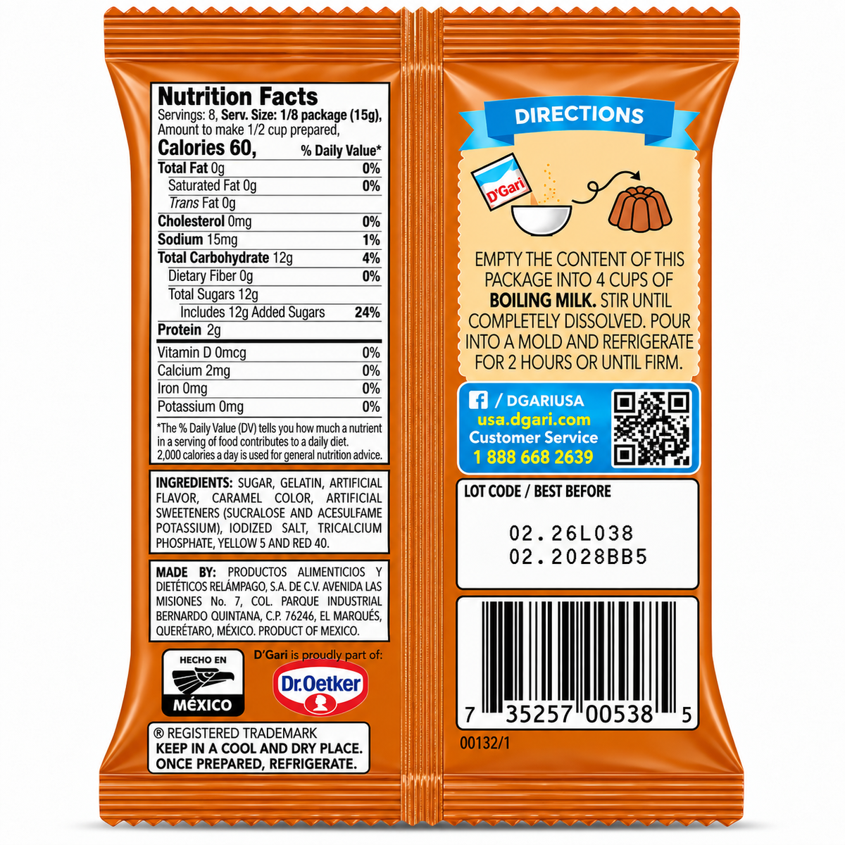 D'Gari Peanut Butter Flavored Gelatin Dessert Powder | 120g packet