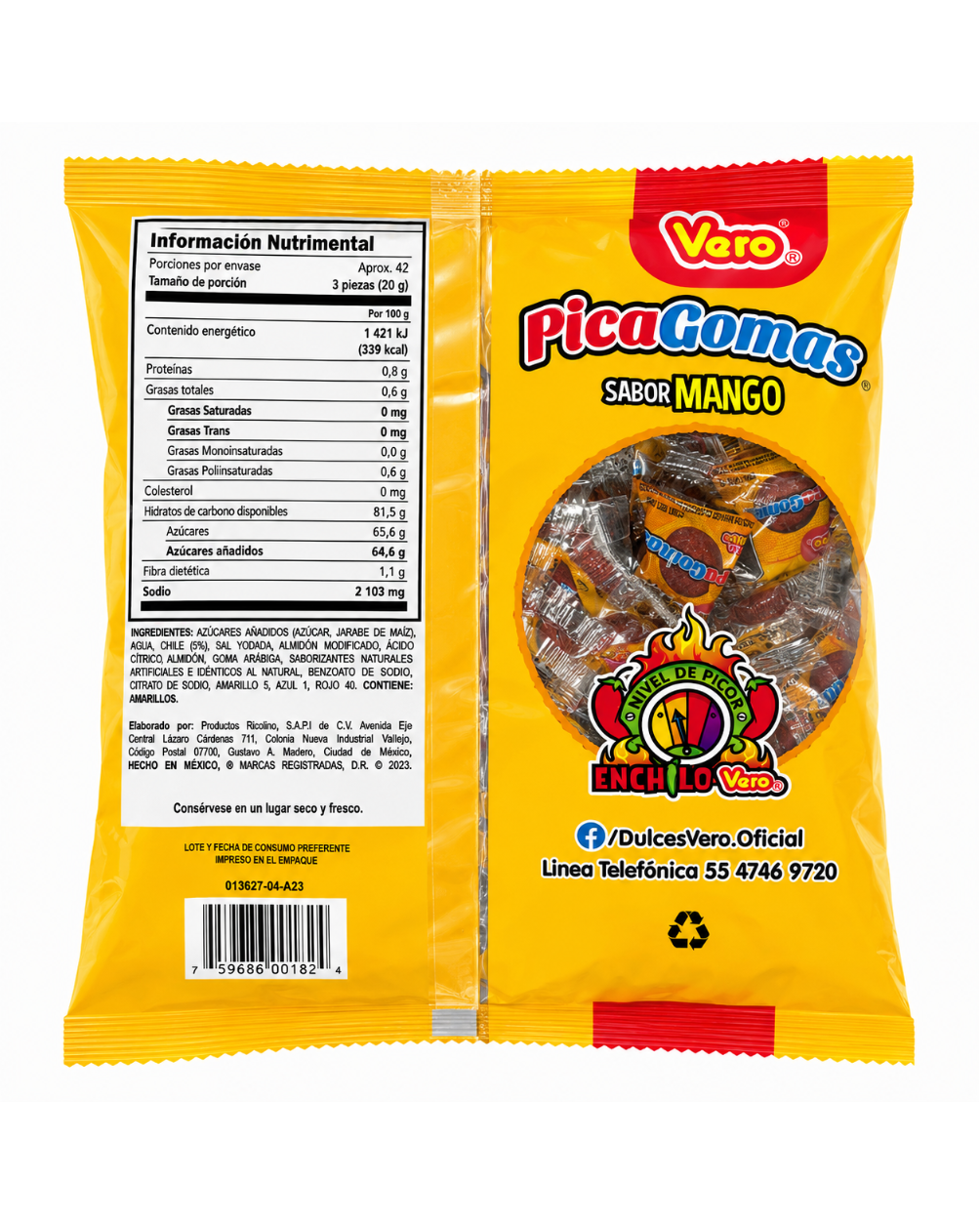Pica Goma Mango 100 pcs Bag