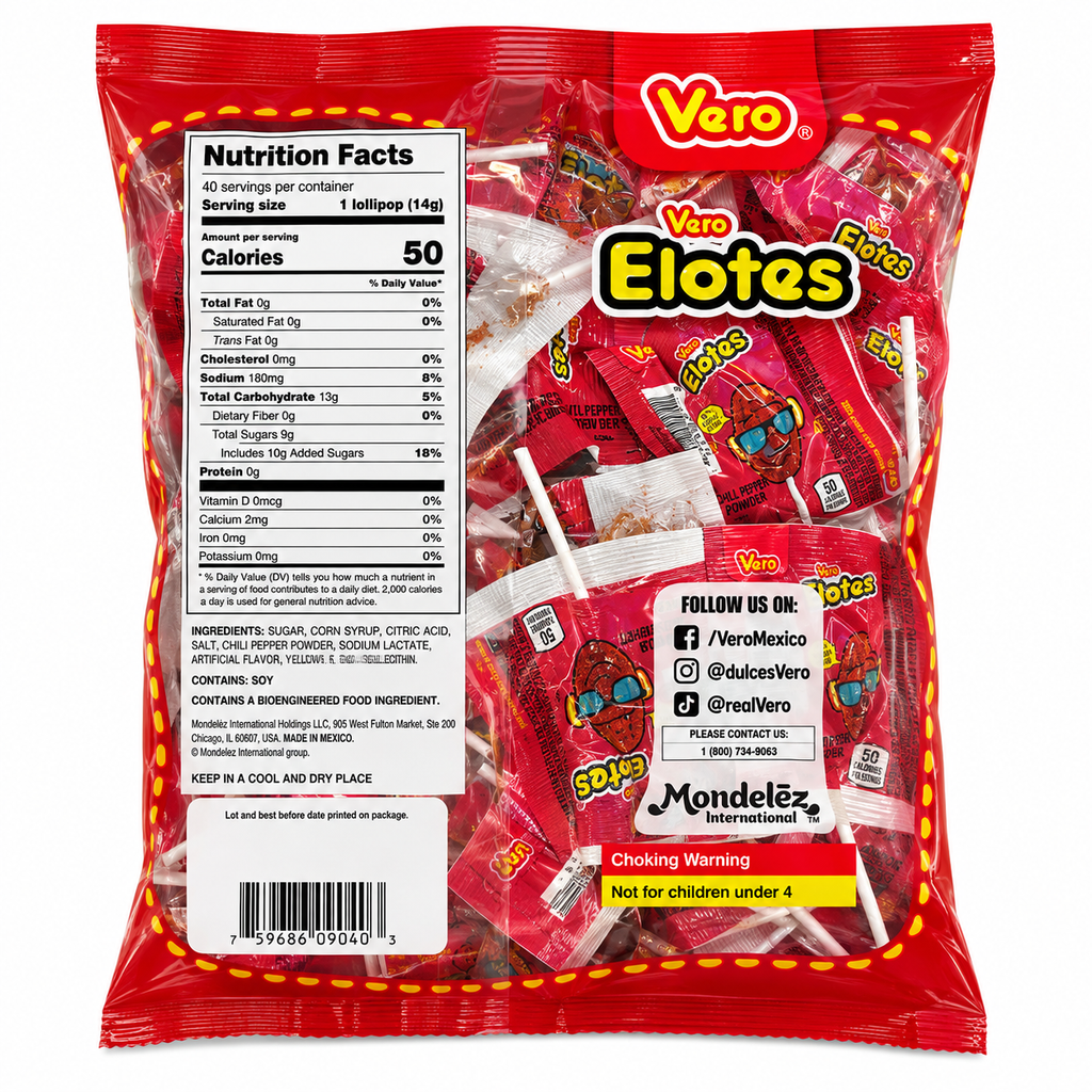 Vero Elotes Corn Shaped Lollipop | 40 pieces