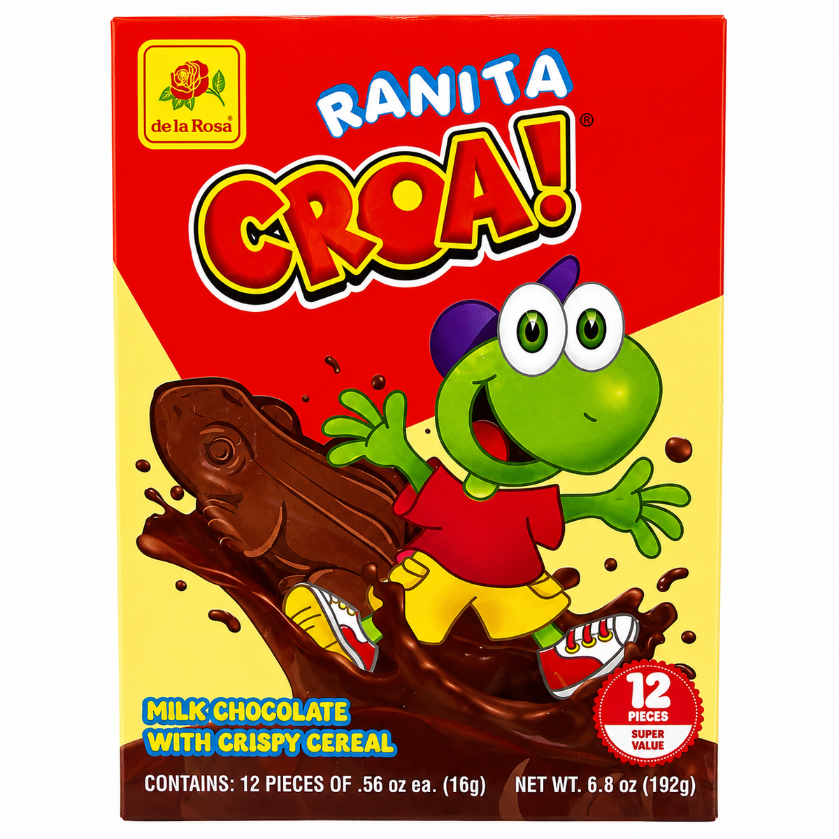 Ranita Croa! Milk Chocolate with crispy Cereal | 12 piece box