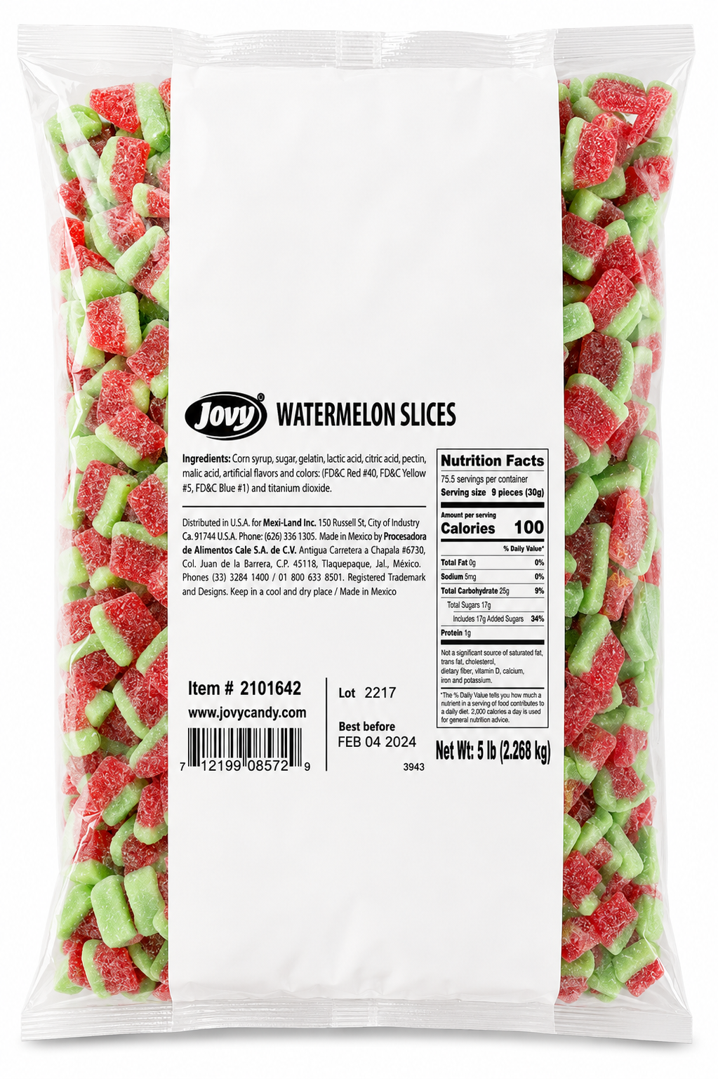 Watermelon Slices 5lb Jovy