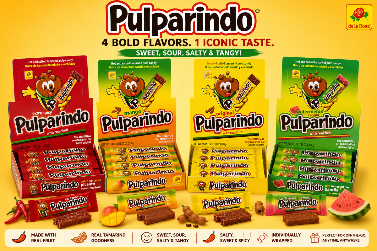 Pulparindo Original Tamarind Candy Bars – 20 Count Display Box