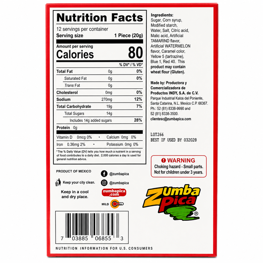 Zumba Roll Sandia |12 pieces Watermelon