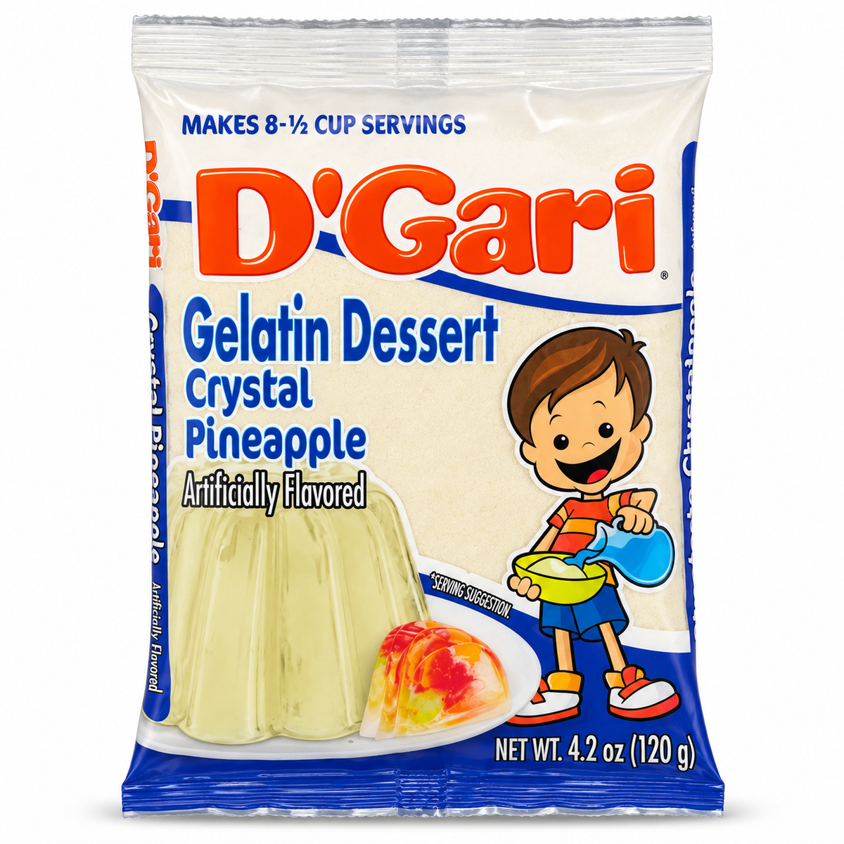 D'gari Crystal Pineapple Flavor Gelatin Dessert Powder | 120g packet