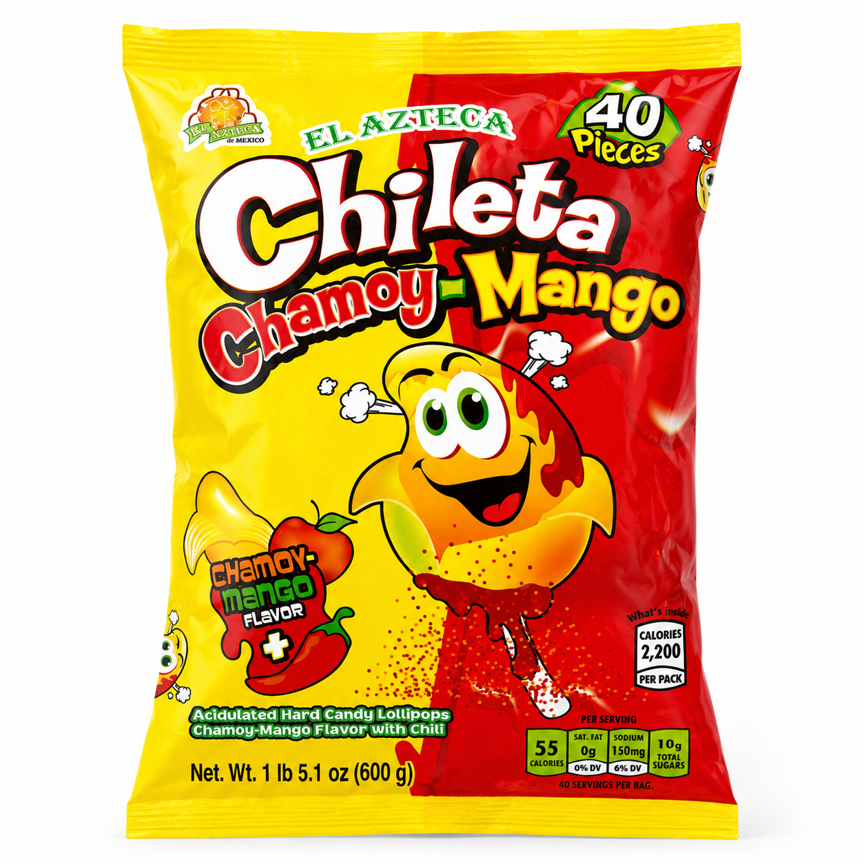 Chileta Chamoy-Mango Sour Mango Lollipops | 40 pieces