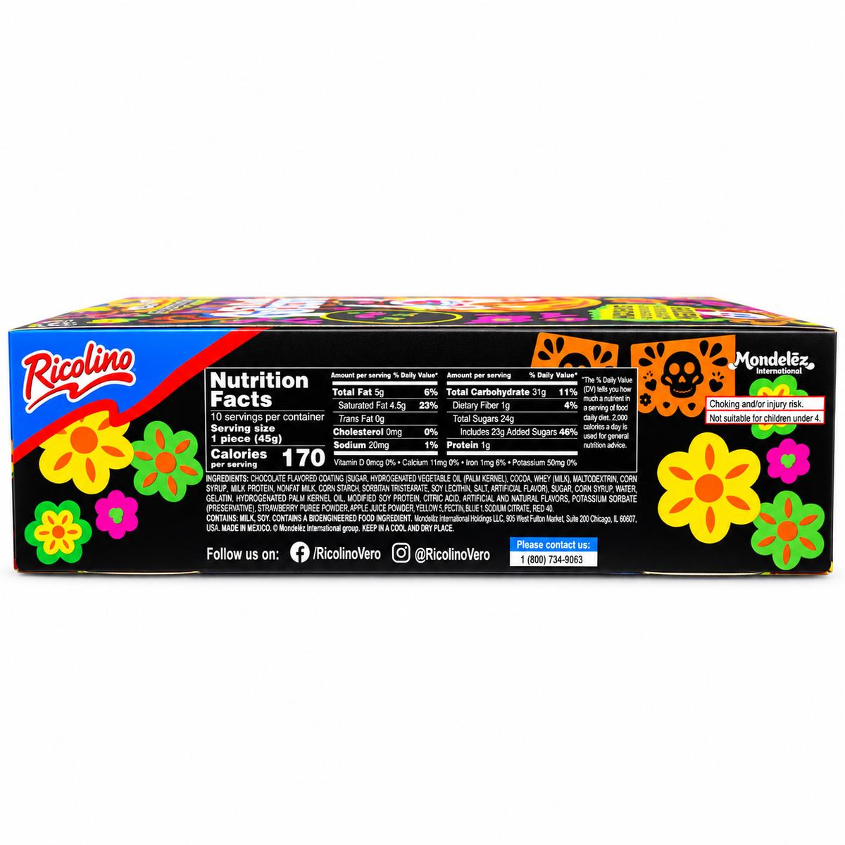 Paleta Payaso Dia de Los Muertos Edition | 10 piece box Full Size Paleta Payaso Day of the Dead Green Marshmallow Edition