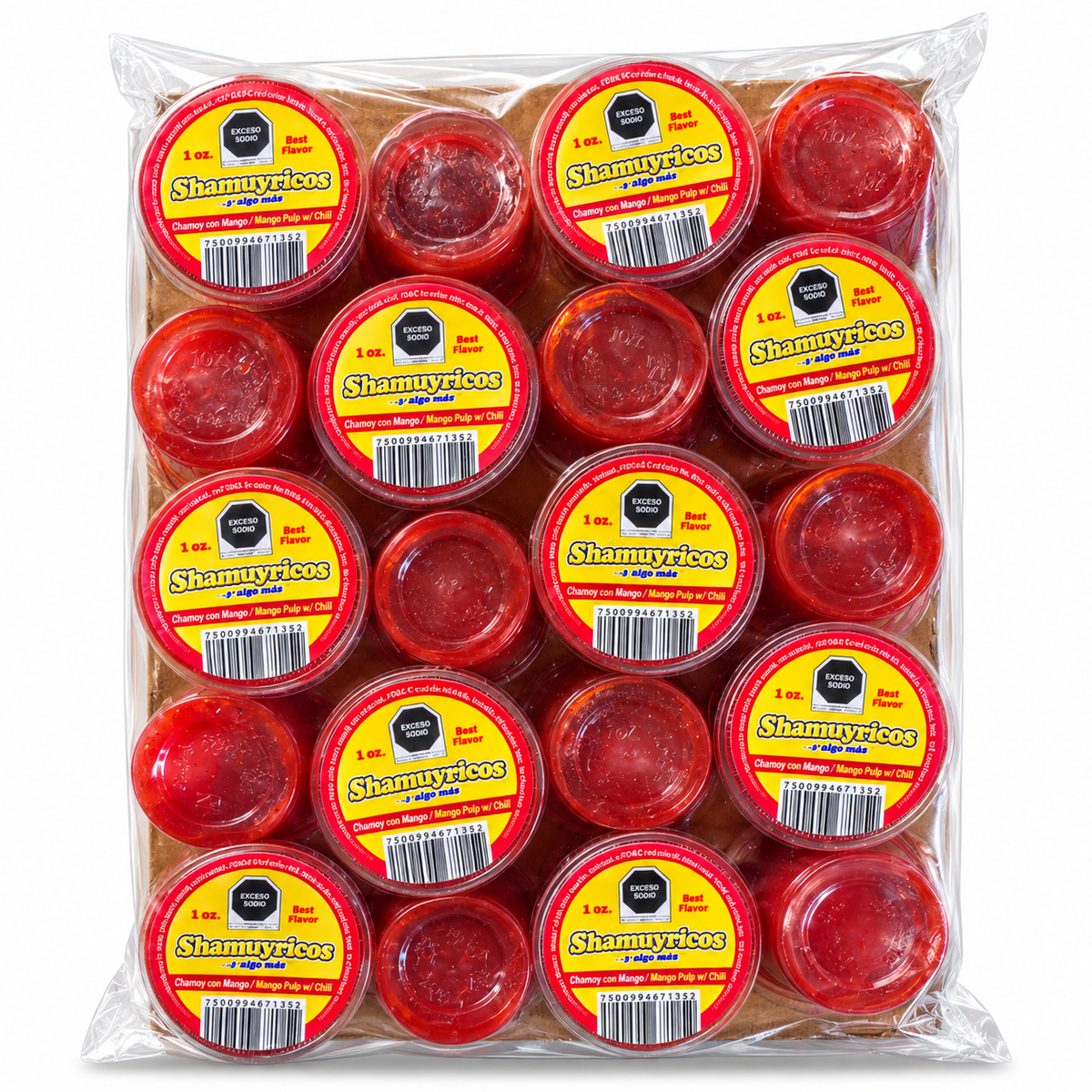 Shamuyricos Chamoy with Mango | 20 Mini Cups Party Pack