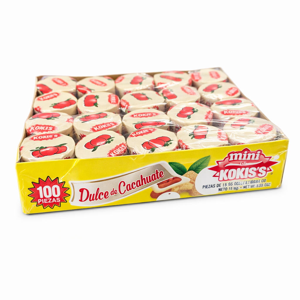 Mini Dulce de Cacahuate Kokis's – Peanut Candy (100 Pieces Box)