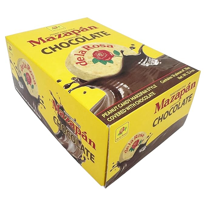 De La Rosa Mazapán Chocolate Covered – 16 Piece Box