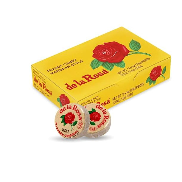 De La Rosa Mazapán Original Peanut Candy – 12 Piece Box
