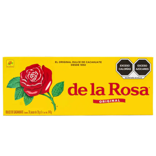 De La Rosa Mazapán Original Peanut Candy – 30 Piece Box