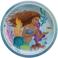 Disney The Little Mermaid 7" Round Plate 8ct