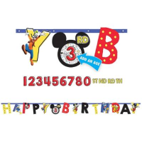 Mickey Happy Birthday Jumbo Letter Banner 10ft 25ct