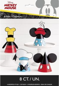 Mickey Mouse Cone Party Hats 8ct