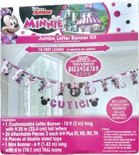 Minnie Mouse Jumbo Letter Banner Kit 10ft 32ct