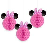 Minnie Mouse Honeycomb Decorations 3ct