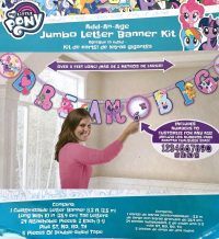 My Little Ponny Jumbo Letter Banner Kit 8ft 30ct