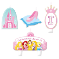 Disney Princess Birthday Candles Set 4ct