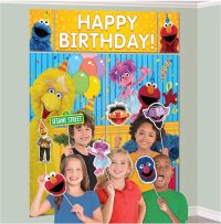 Sesame Street Scene Setters whit Photo Props 17ct