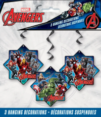 Marvel Avengers Hanging Swirl Decorations 3ct