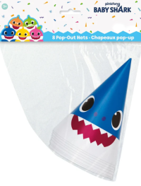 Baby Shark Party Pop-Out Hats 8ct