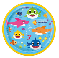 Baby Shark Cake Plates Round 7" 8ct