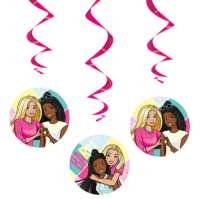 Barbie Hanging Swirl Decorations 3ct