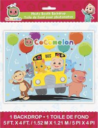 Cocomelon Party Photo Booth Backdrop 1ct