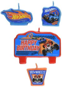 Hot Wheels Wild Racer "Happy Birthday" Candles Set 4ct