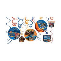 Hot Wheels "Drive 2Win" Swirl Decorations Kit 12ct