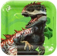 Jurassic World Party Square Plates 7" 8ct