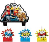 DC Justice League Birthday Candles Set 4ct