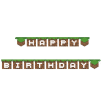 Mojang Minecraft Happy Birthday Banner 7.82ft 1ct