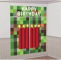 Minecraft TNT Party Happy Birthday Scene Setters 5ct